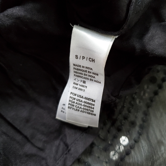 Amuse Society Black Shine On Beaded Slip Mini Dress - Picture 5 of 8